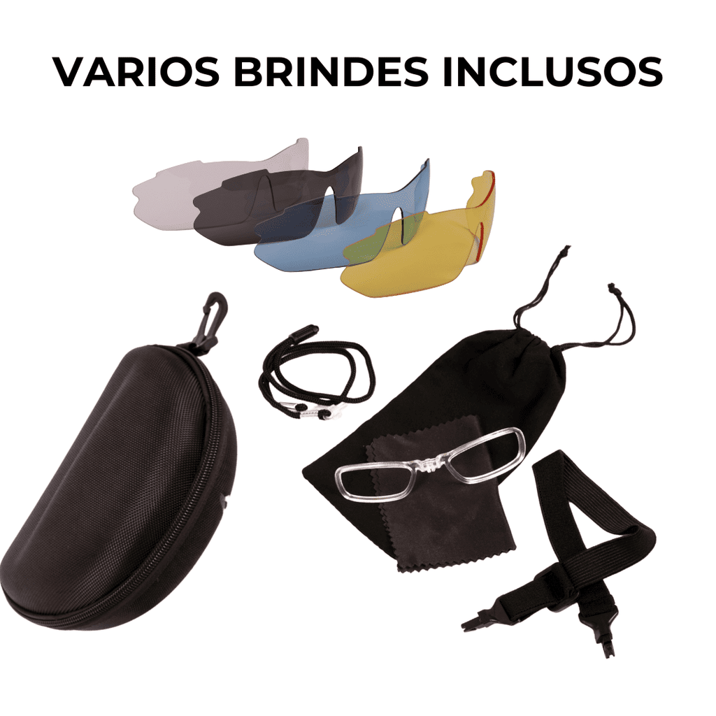 Óculos Esportivo Polarizado 5 Lentes