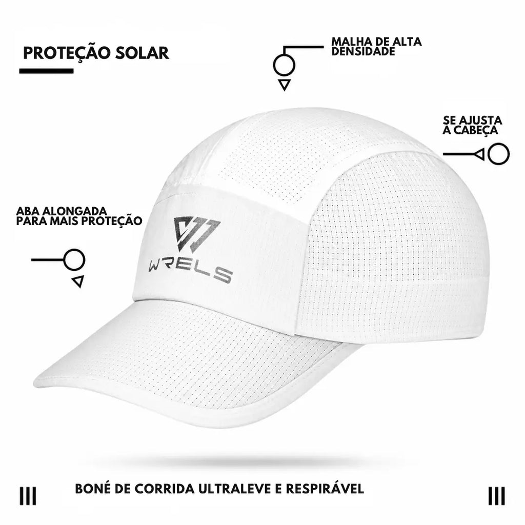 Boné Mesh de Corrida Wrels Leve com Proteção UV50+