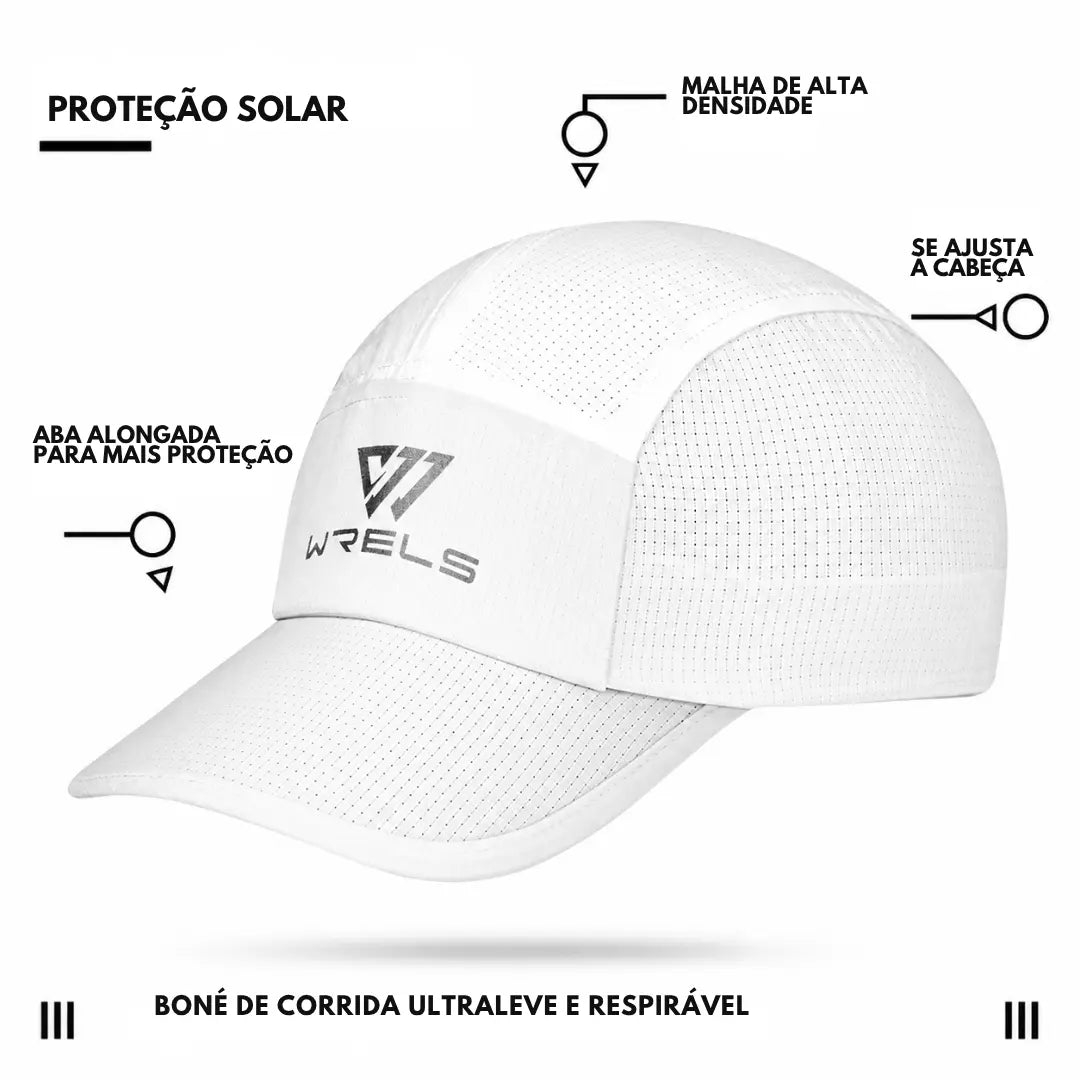 Boné Mesh de Corrida Wrels Leve com Proteção UV50+