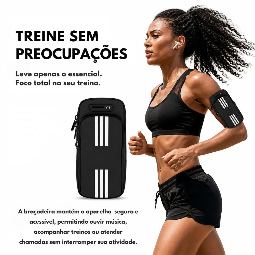 Braçadeira Esportiva Impermeável para Celular Ajustável