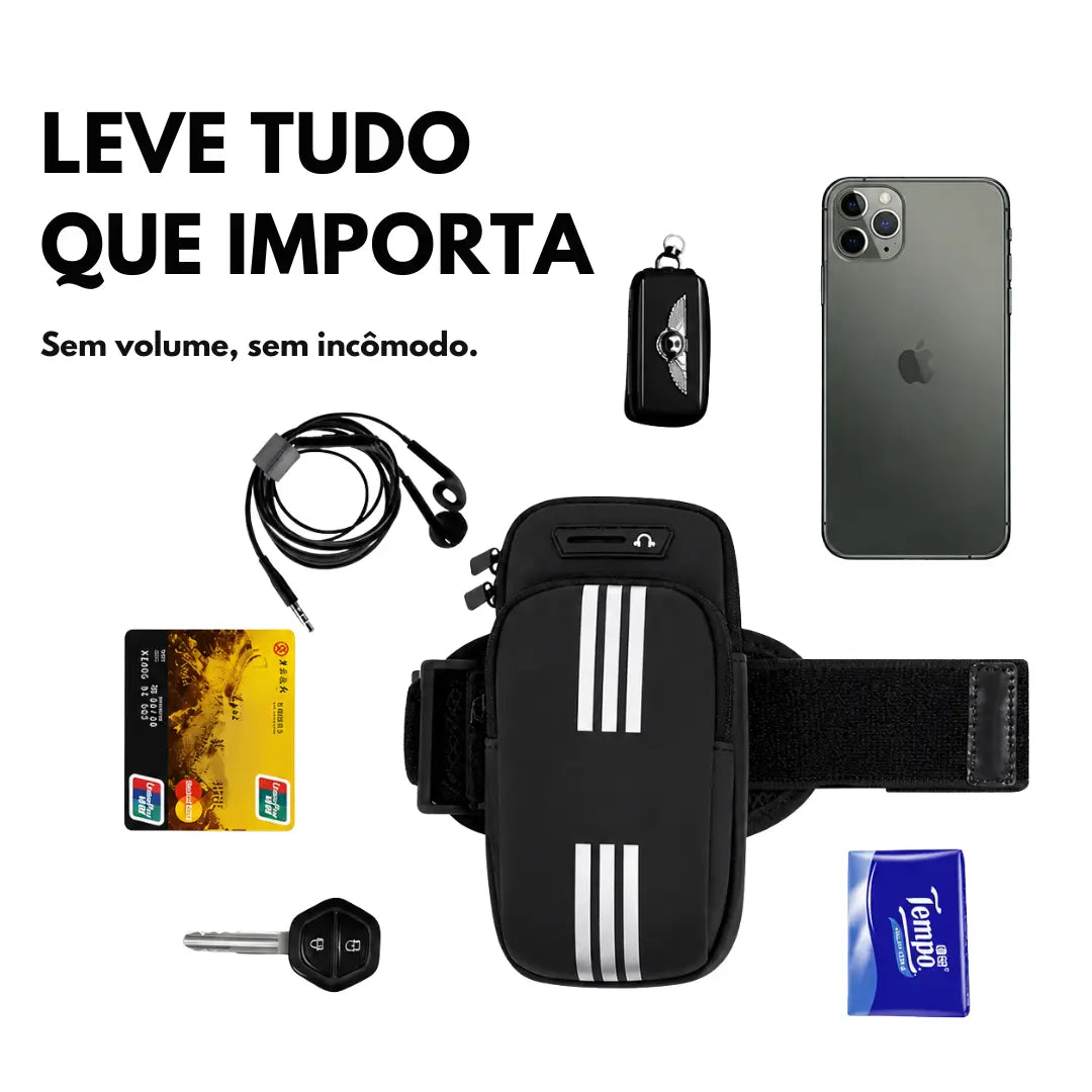Braçadeira Esportiva Impermeável para Celular Ajustável