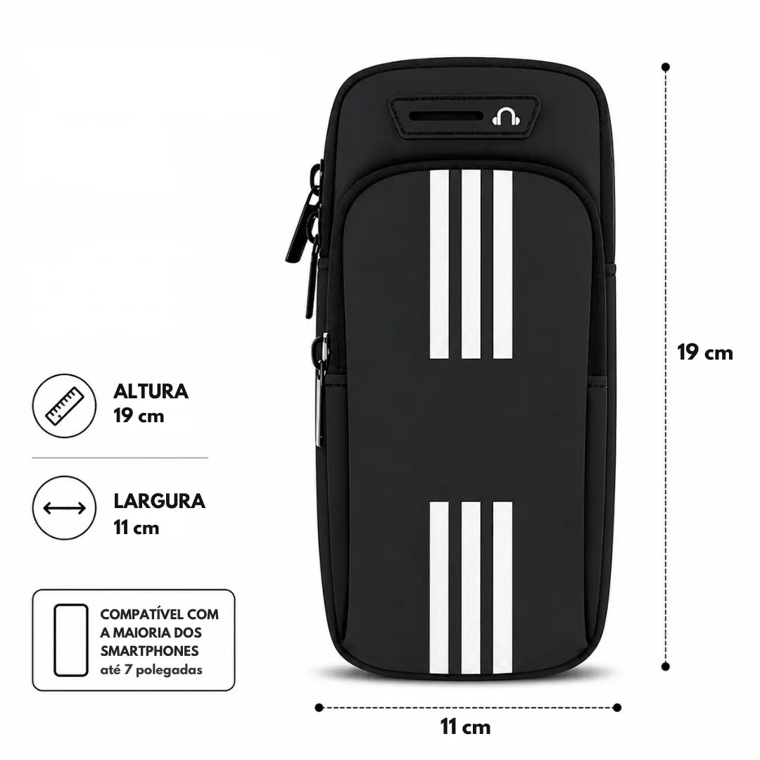 Braçadeira Esportiva Impermeável para Celular Ajustável