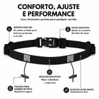 Cinto Porta Número para Corrida Ajustável com Suporte para Gel