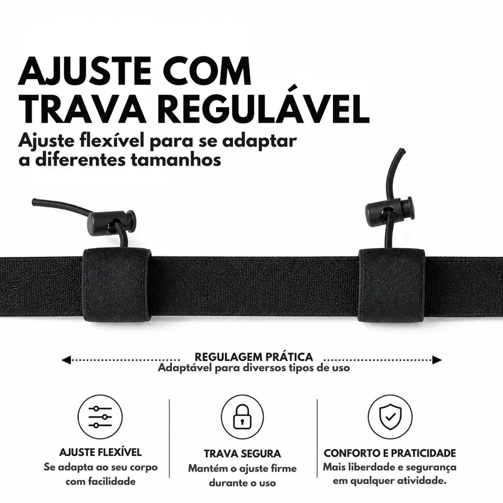 Cinto Porta Número para Corrida Ajustável com Suporte para Gel