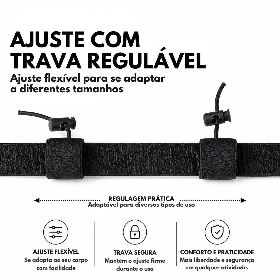 Cinto Porta Número para Corrida Ajustável com Suporte para Gel