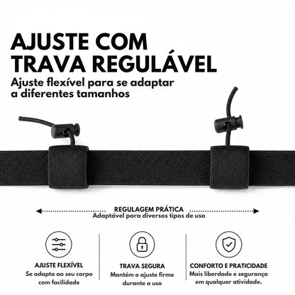 Cinto Porta Número para Corrida Ajustável com Suporte para Gel