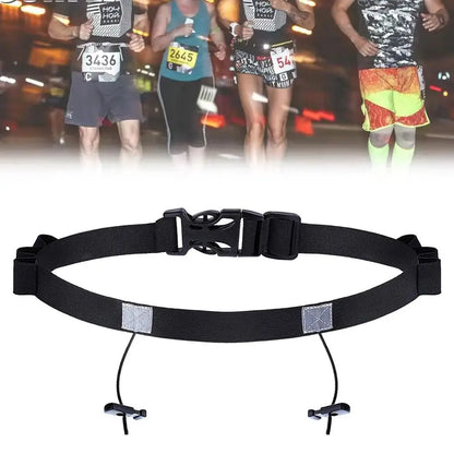 Cinto Porta Número para Corrida Ajustável com Suporte para Gel
