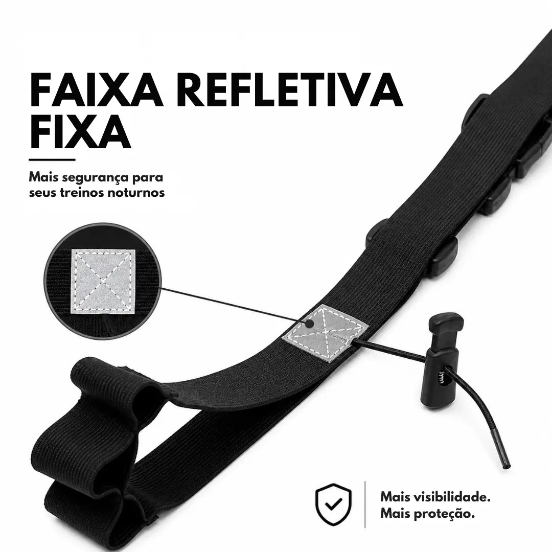 Cinto Porta Número para Corrida Ajustável com Suporte para Gel