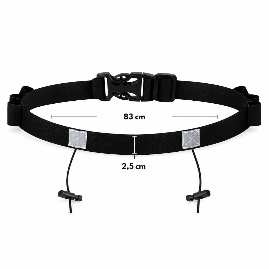 Cinto Porta Número para Corrida Ajustável com Suporte para Gel
