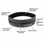 Cinto Refletivo de Corrida com 2 Bolsos Ajustável e Impermeável