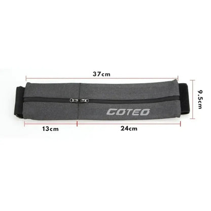 Cinto Refletivo de Corrida com 2 Bolsos Ajustável e Impermeável