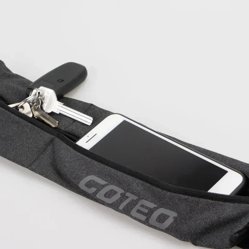 Cinto Refletivo de Corrida com 2 Bolsos Ajustável e Impermeável