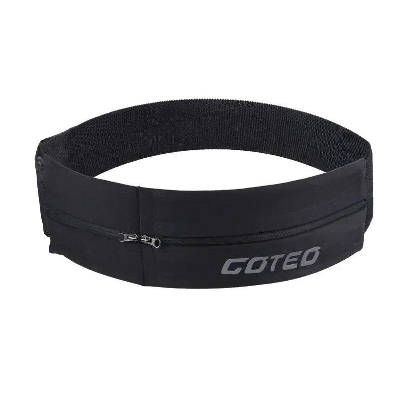 Cinto Refletivo de Corrida com 2 Bolsos Ajustável e Impermeável