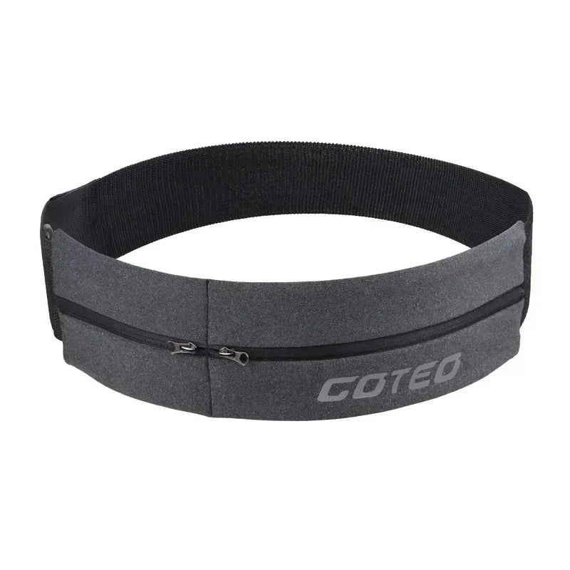 Cinto Refletivo de Corrida com 2 Bolsos Ajustável e Impermeável