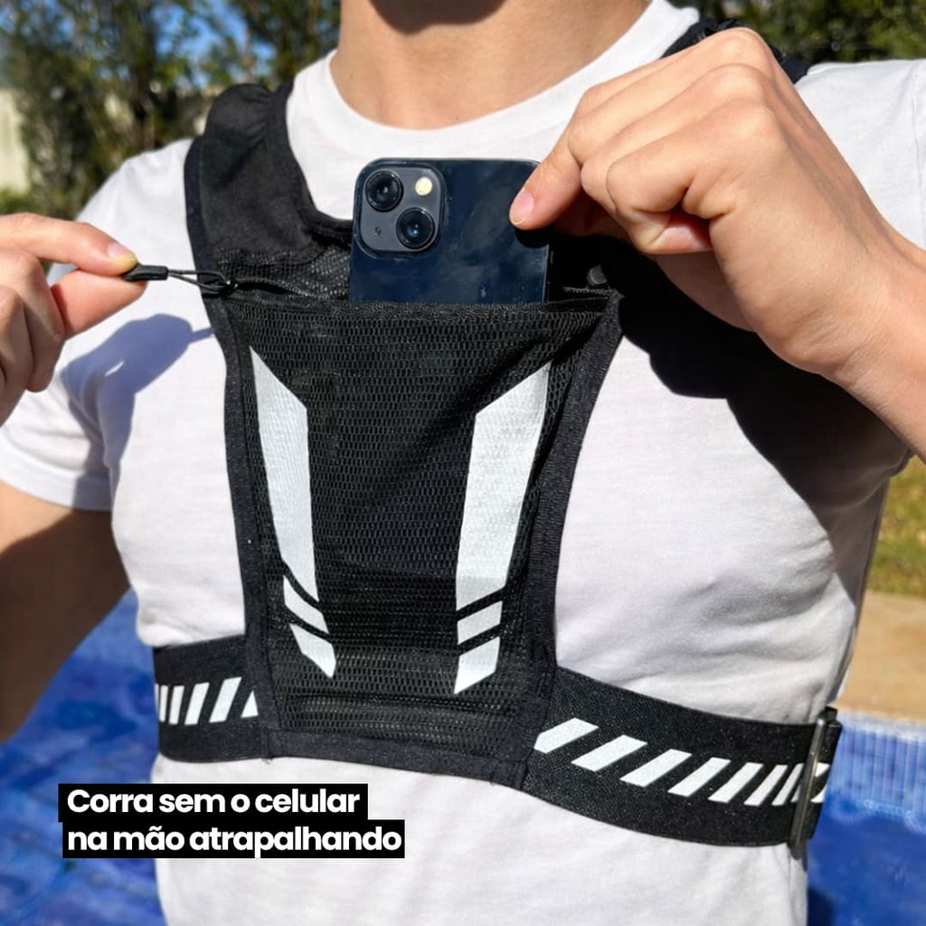 Colete de Corrida Refletivo com Porta Celular