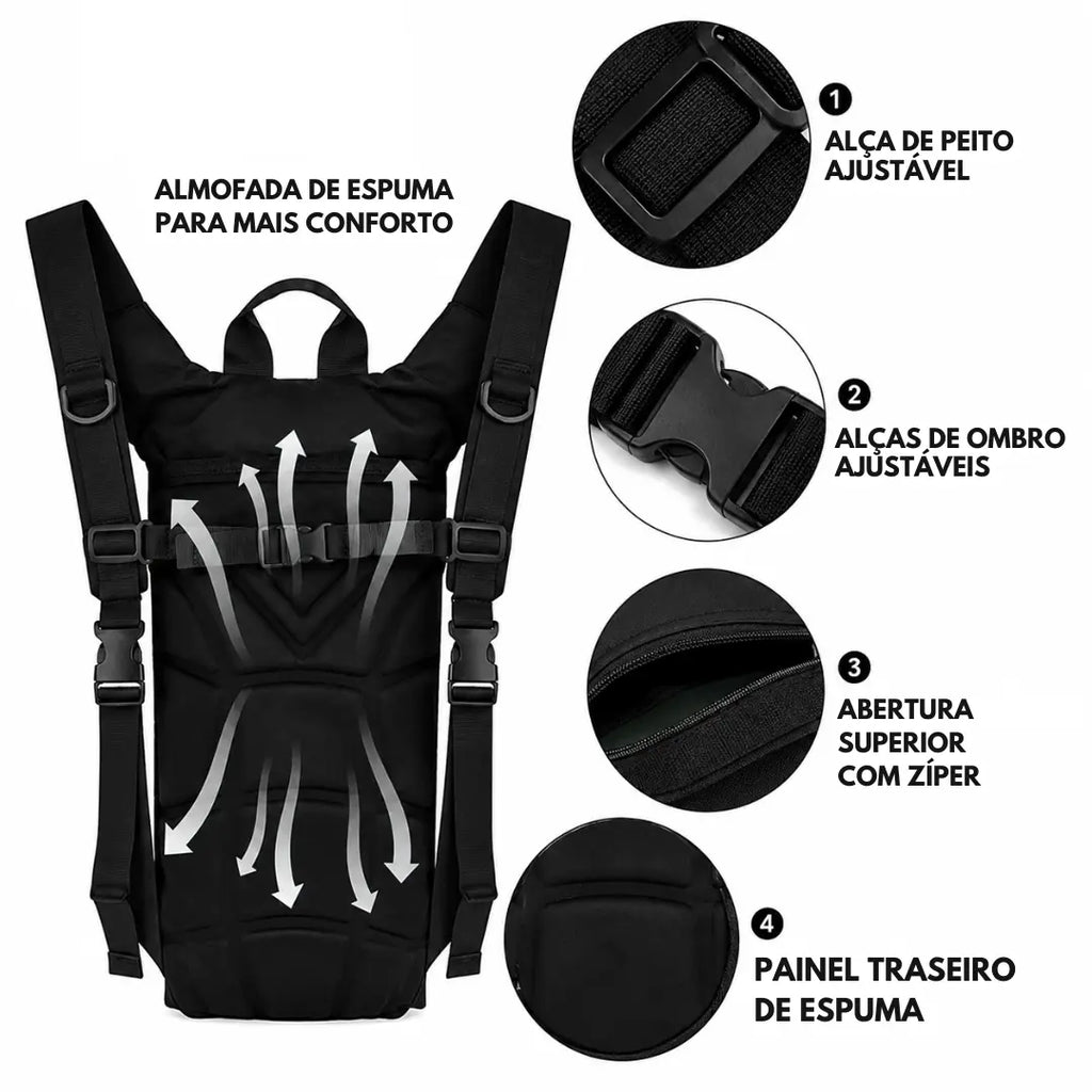 Colete de Hidratação 3L para Corrida e Outdoor Leve Impermeável