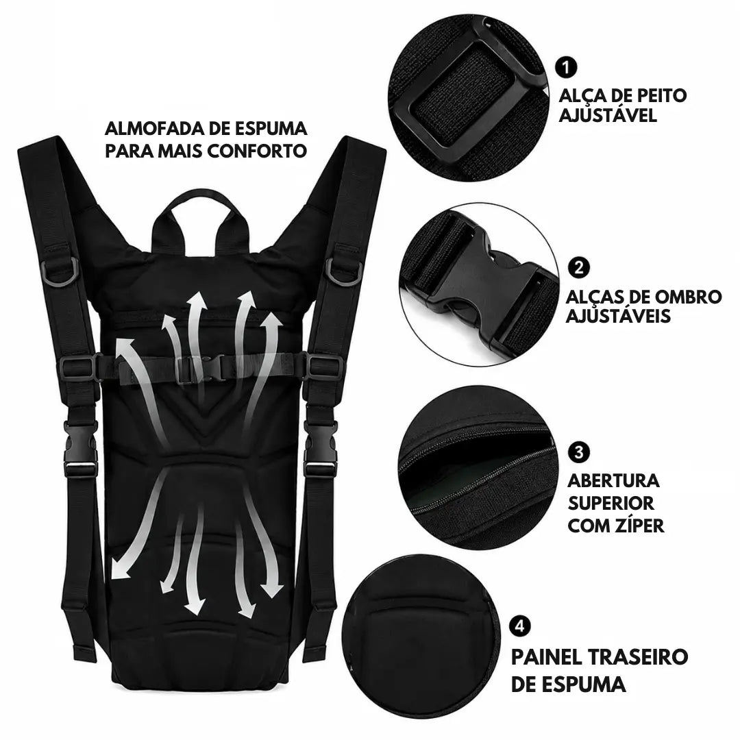 Colete de Hidratação 3L para Corrida e Outdoor Leve Impermeável
