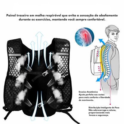 Colete de Hidratação Ultraleve Respirável para Corrida