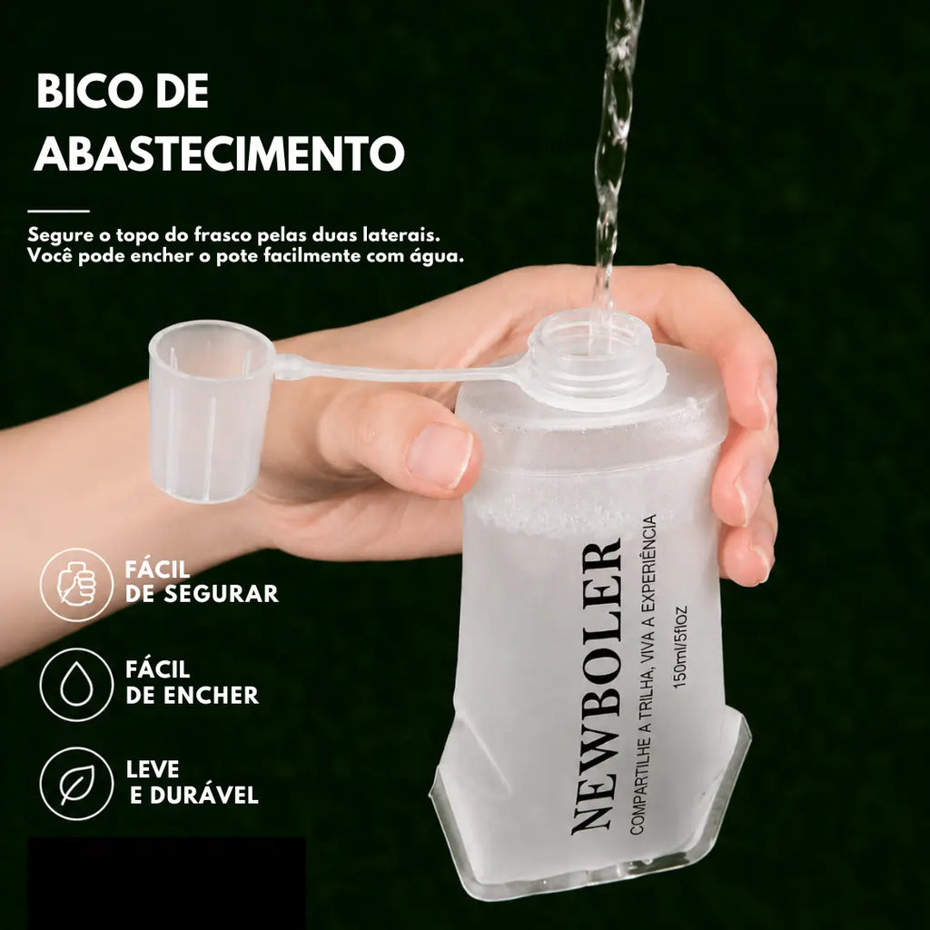 Garrafa Soft Flask Leve para Corrida Dobrável