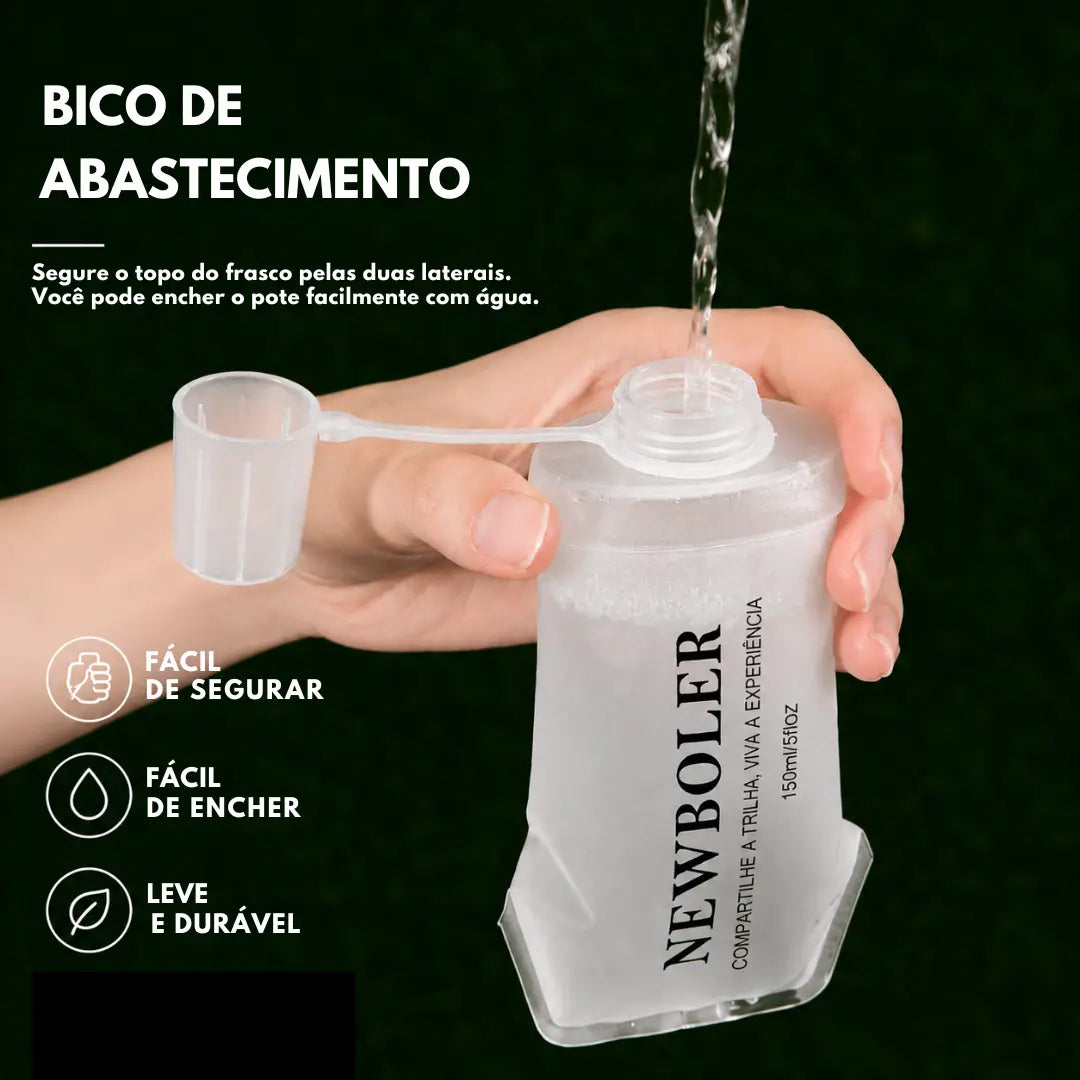 Garrafa Soft Flask Leve para Corrida Dobrável