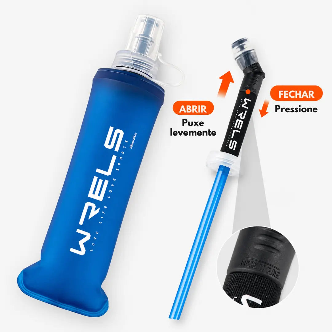 Garrafa Soft Flask com Canudo