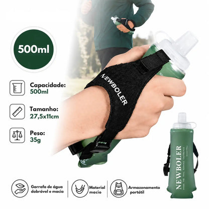 Garrafa de Pulso Dobrável 500ml