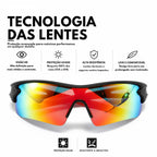 Óculos Corrida UV400 Full Cover Leve com Proteção Solar Total