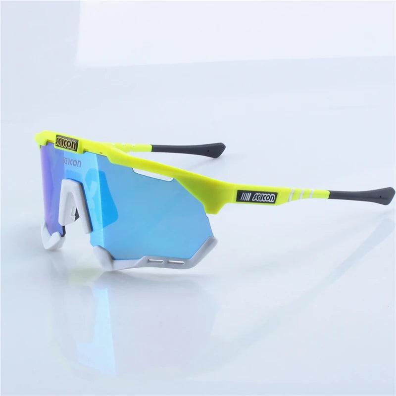 Óculos Esportivo UV400 com Lente Panorâmica Leve para Corrida e Ciclismo