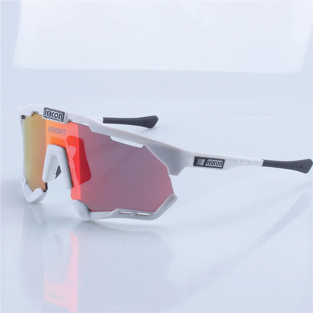 Óculos Esportivo UV400 com Lente Panorâmica Leve para Corrida e Ciclismo