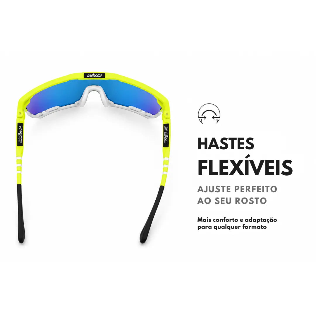 Óculos Esportivo UV400 com Lente Panorâmica Leve para Corrida e Ciclismo