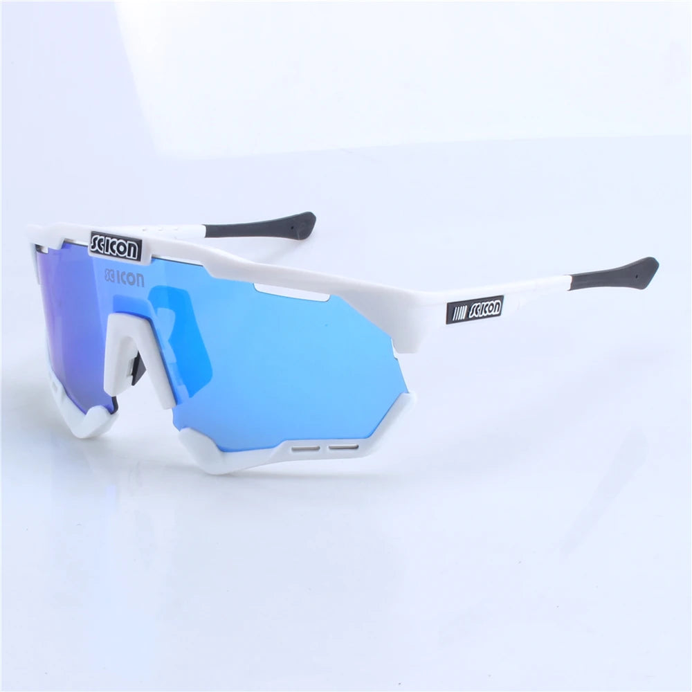 Óculos Esportivo UV400 com Lente Panorâmica Leve para Corrida e Ciclismo