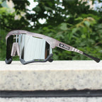 Óculos Esportivo UV400 com Lente Panorâmica Leve para Corrida e Ciclismo
