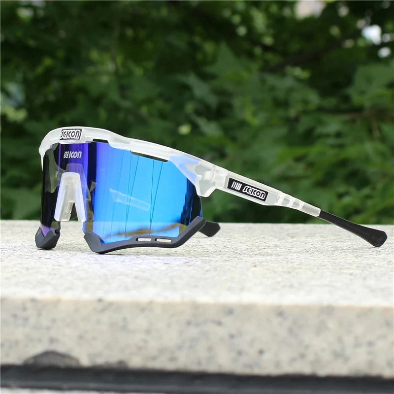 Óculos Esportivo UV400 com Lente Panorâmica Leve para Corrida e Ciclismo