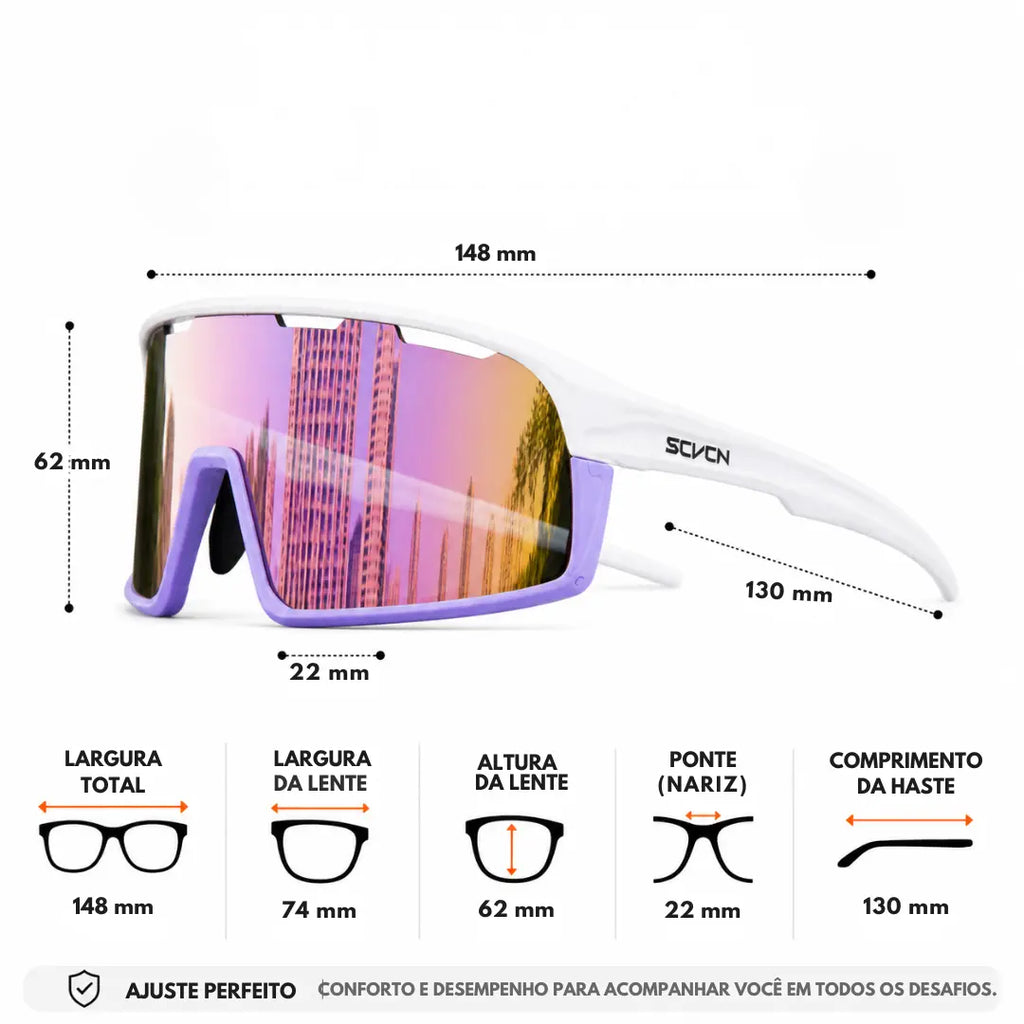 Óculos Outdoor UV400 para Corrida Leve e Resistente