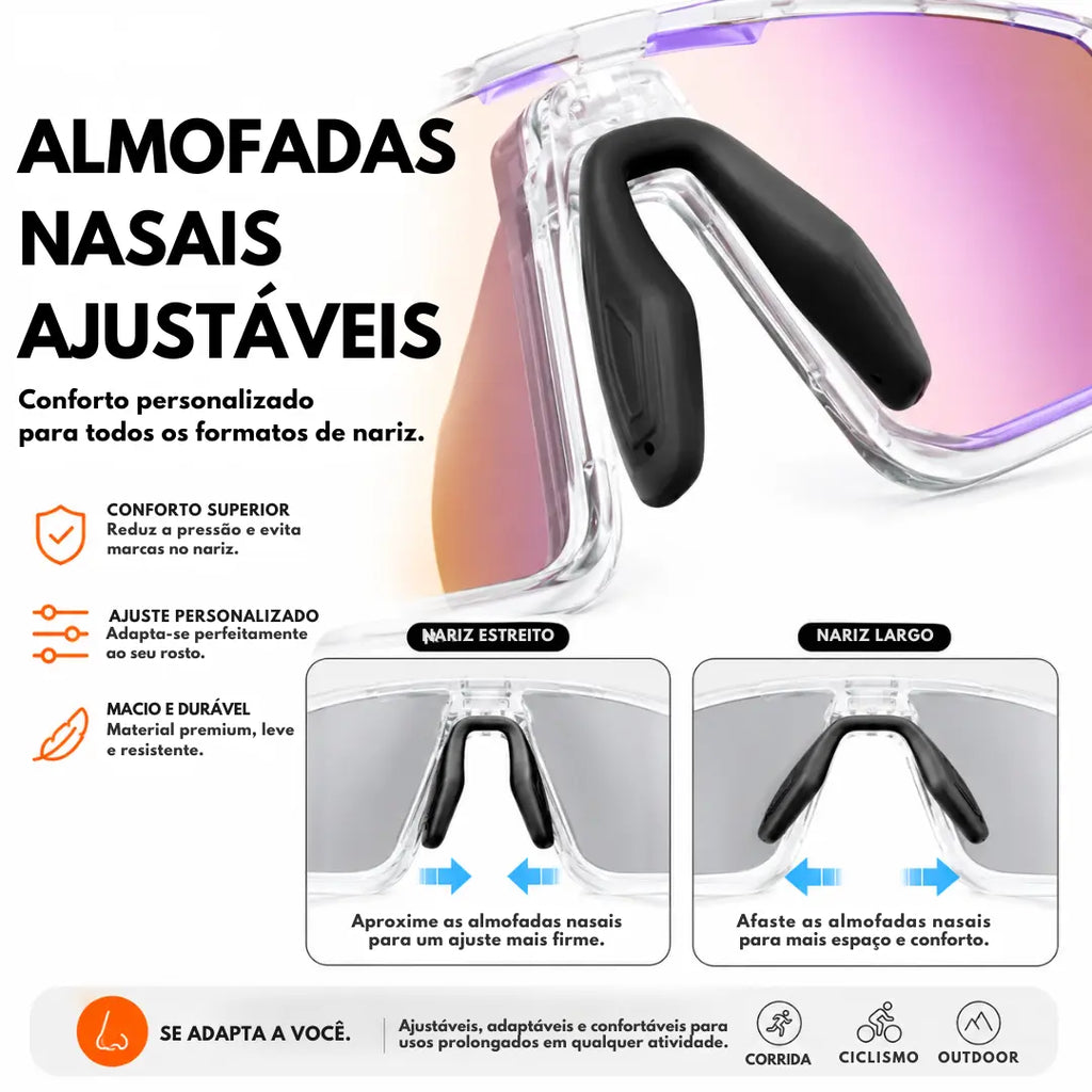 Óculos Outdoor UV400 para Corrida Leve e Resistente