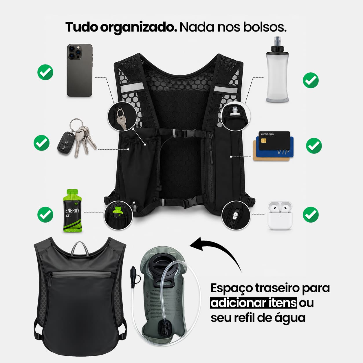 Colete de Corrida Multifuncional