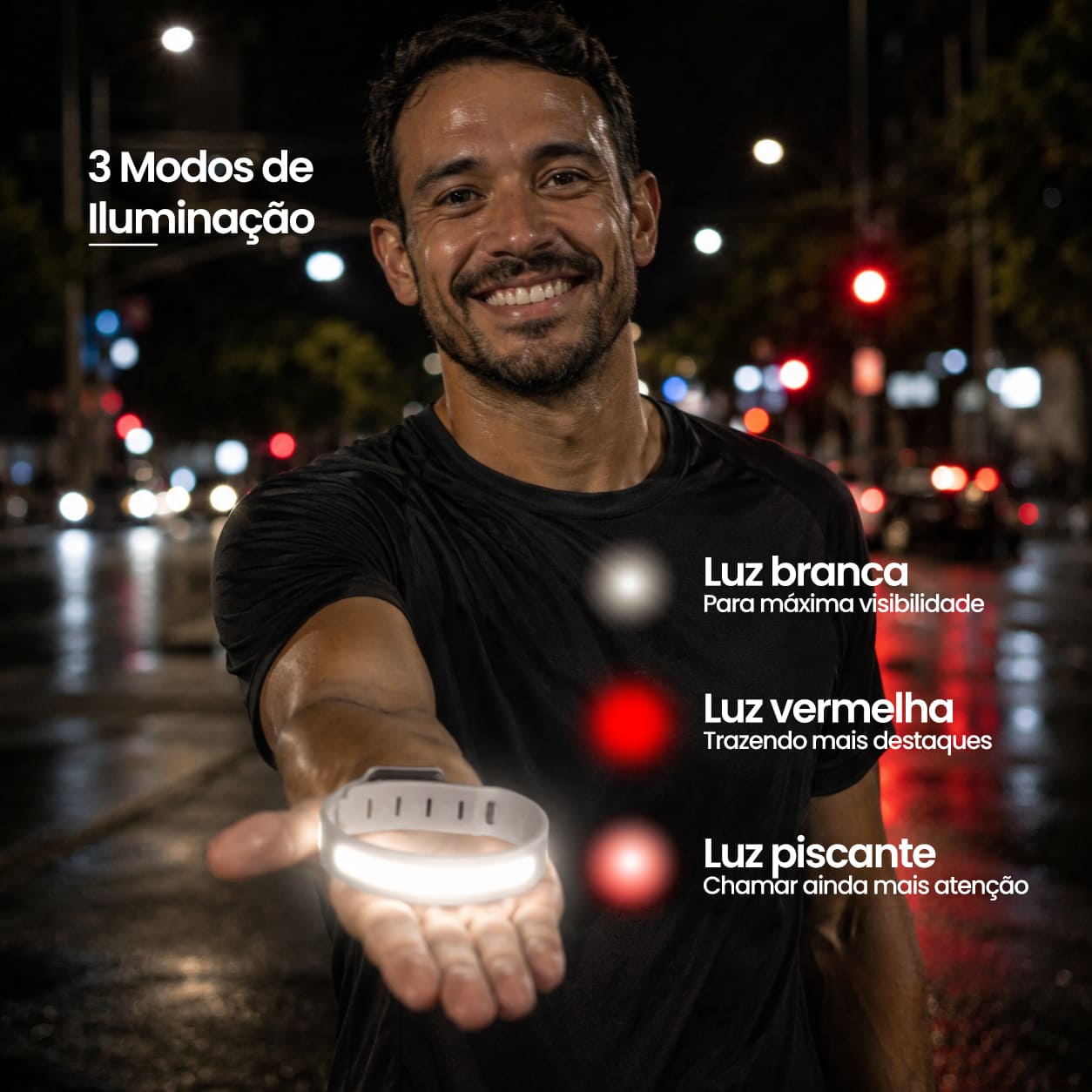 Faixa LED para Corrida Noturna